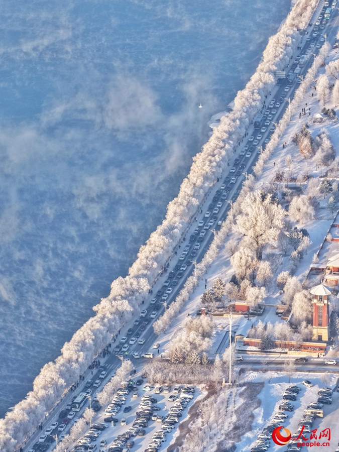 Jilin: Rami ghiacciati e alberi di giada, un pittoresco paesaggio di brina
