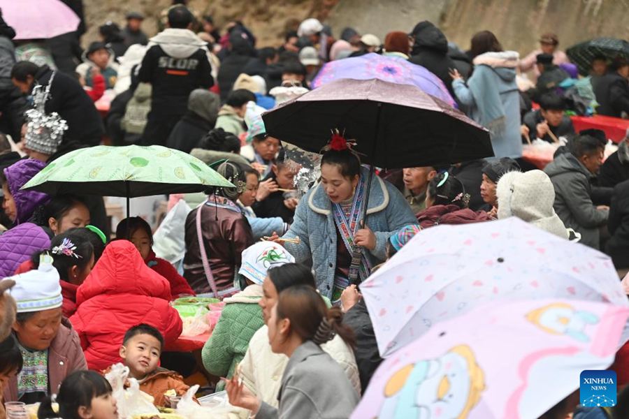 Popolazione di etnia Miao celebra il Capodanno tradizionale nel Guangxi