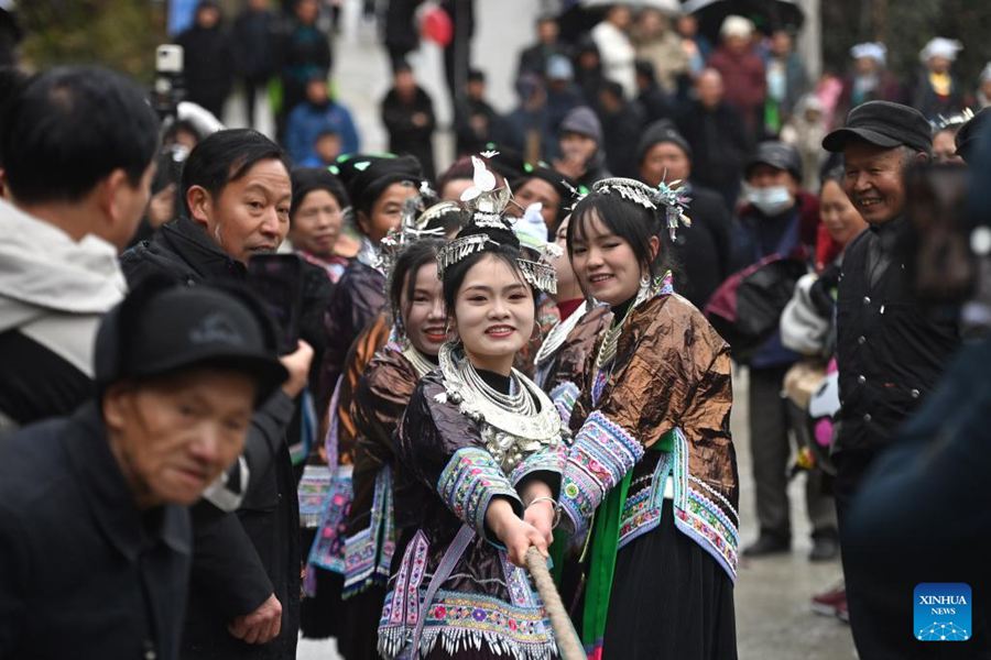Popolazione di etnia Miao celebra il Capodanno tradizionale nel Guangxi