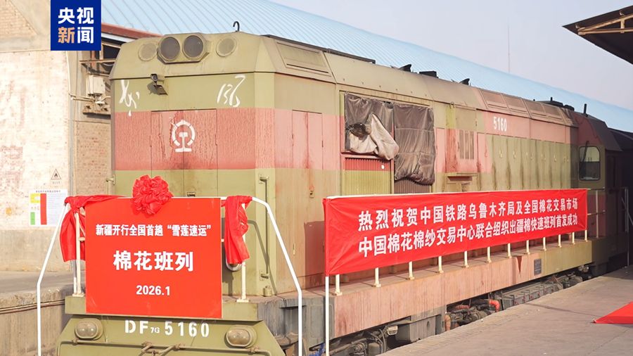 Lo Xinjiang lancia il primo servizio di treni merci espressi per il trasporto di cotone in Cina