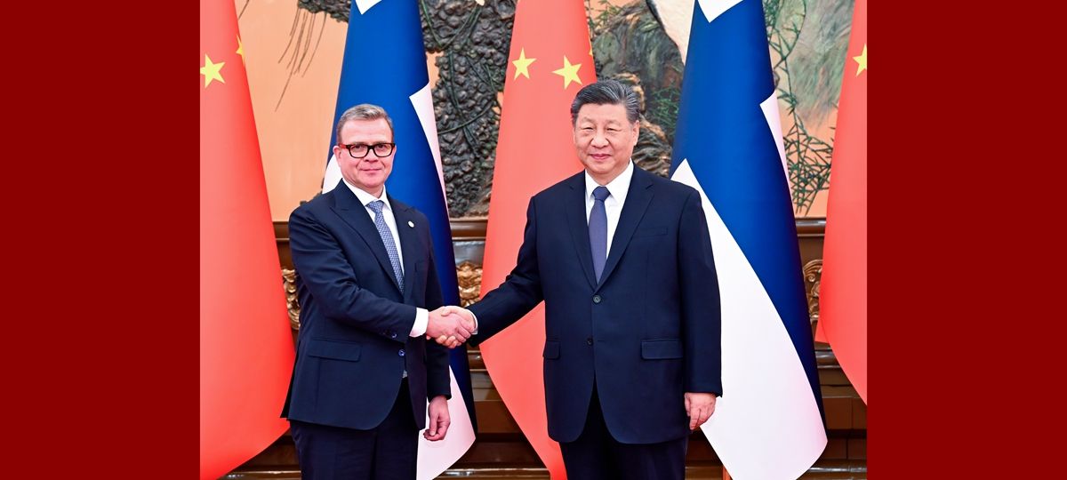Incontro tra Xi Jinping e il Premier finlandese Petteri Orpo