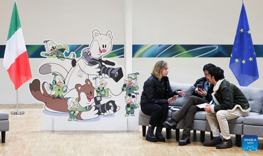 Vista del Main Media Centre per i Giochi Olimpici Invernali Milano-Cortina 2026