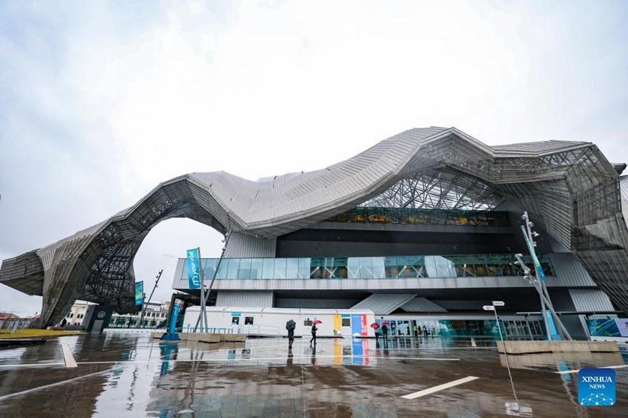 Vista del Main Media Centre per i Giochi Olimpici Invernali Milano-Cortina 2026