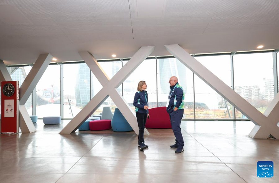 Vista del Main Media Centre per i Giochi Olimpici Invernali Milano-Cortina 2026