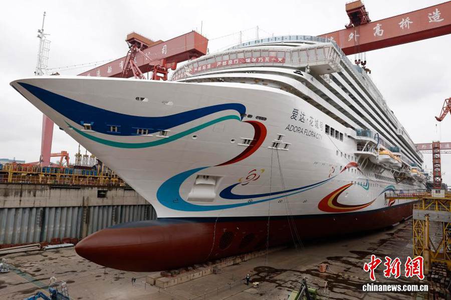 Completata la costruzione dello scafo principale della seconda grande nave da crociera cinese 