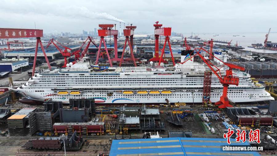 Completata la costruzione dello scafo principale della seconda grande nave da crociera cinese 