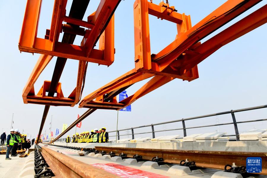Ferrovia ad alta velocità Jinan–Binzhou entra nella fase di posa dei binari su tutta la linea