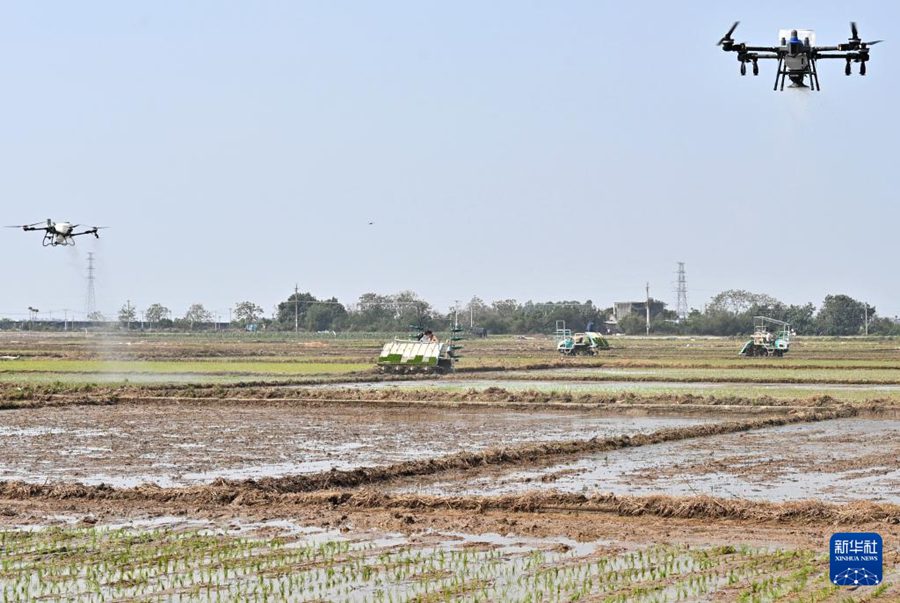 Guangxi, tecnologia potenzia la semina primaverile