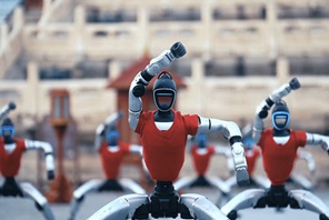 49 robot umanoidi di Unitree si esibiscono al Tempio del Cielo dopo il Gala della Festa di Primavera