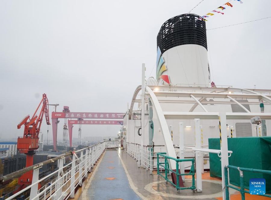 La seconda grande nave da crociera di produzione interamente cinese sarà consegnata entro la fine dell'anno