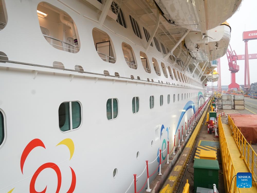 La seconda grande nave da crociera di produzione interamente cinese sarà consegnata entro la fine dell'anno