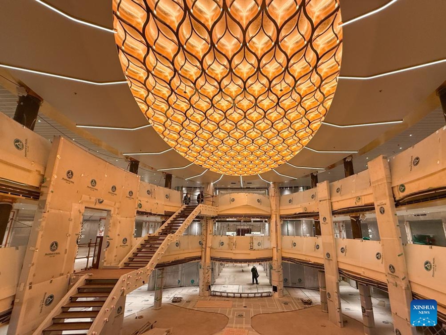 La seconda grande nave da crociera di produzione interamente cinese sarà consegnata entro la fine dell'anno