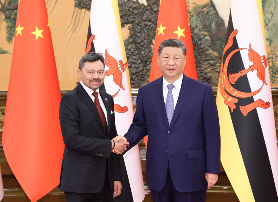 Xi Jinping incontra il Principe ereditario del Brunei