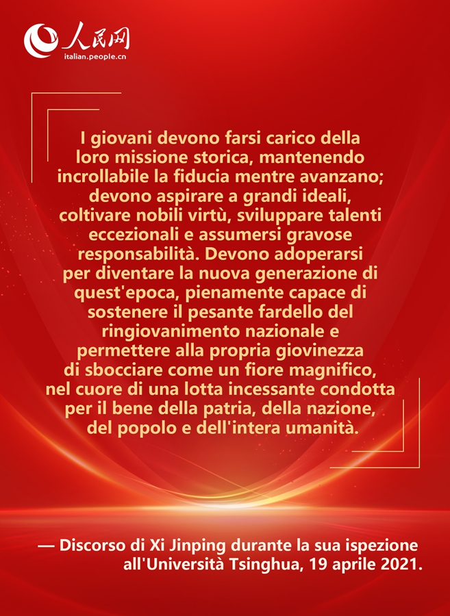 Poster: Il Segretario Generale Xi Jinping condivide un messaggi sentiti con i giovani della Nuova Era