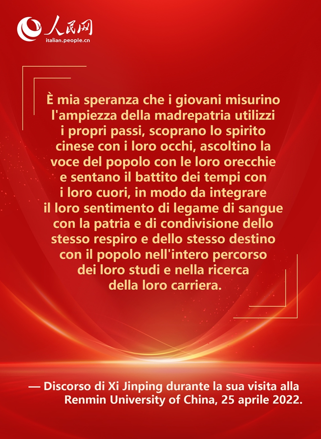 Poster: Il Segretario Generale Xi Jinping condivide un messaggi sentiti con i giovani della Nuova Era