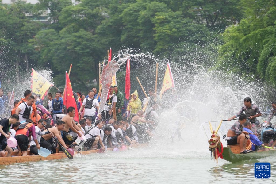 Gare di barche drago per celebrare la Festa di Duanwu