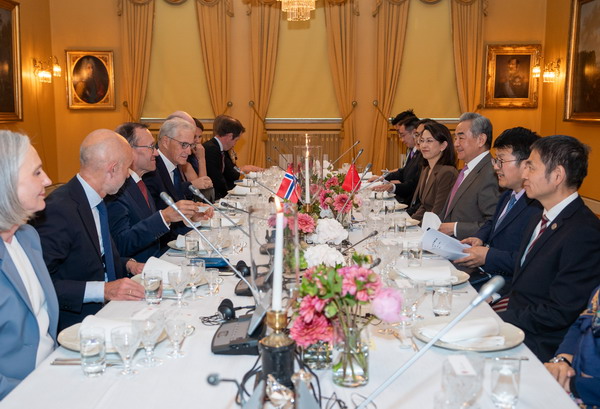 Oslo, il Primo Ministro norvegese incontra Wang Yi