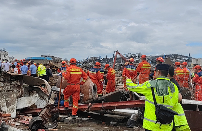 Operazioni di soccorso a seguito del tornado a Huanggang, Hubei