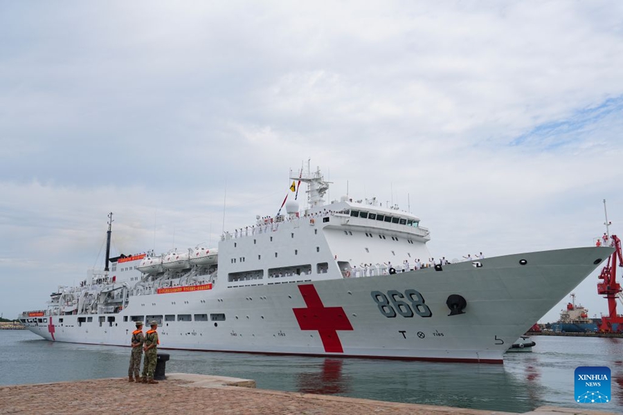 Nave ospedale della Marina cinese salpa per una missione medico-umanitaria in Africa e Asia meridionale