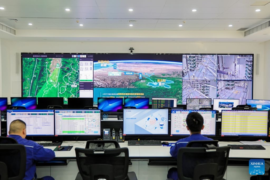 La quantità complessiva di energia elettrica trasmessa dallo Xinjiang a Chongqing ha superato i 30 miliardi di kilowattora