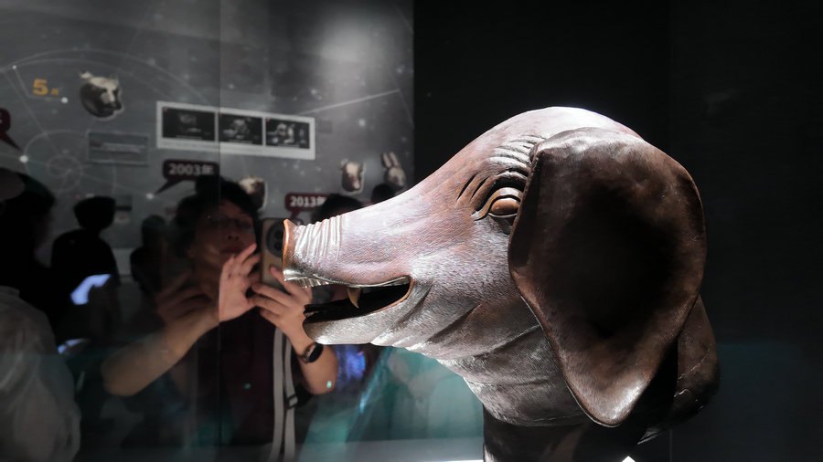 Teste di animali in bronzo originali dello Yuanmingyuan debuttano in un museo di Hangzhou