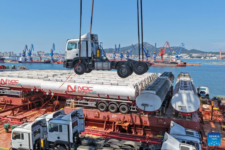 Forte crescita delle spedizioni di merci dal porto di Yantai verso l'Africa