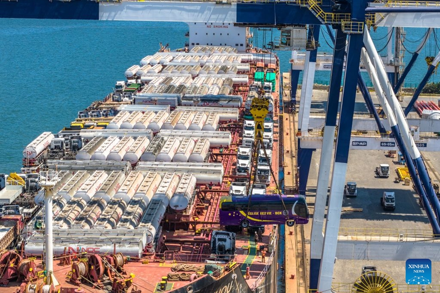 Forte crescita delle spedizioni di merci dal porto di Yantai verso l'Africa