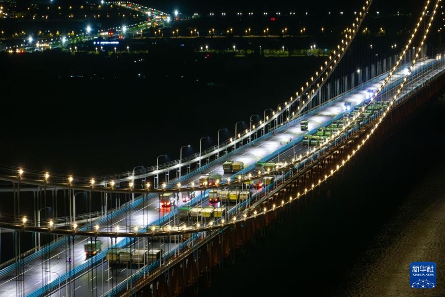 Hubei, avviati i test di carico sul Ponte Yanji sul fiume Yangtze