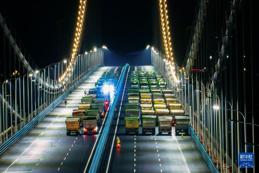 Hubei, avviati i test di carico sul Ponte Yanji sul fiume Yangtze