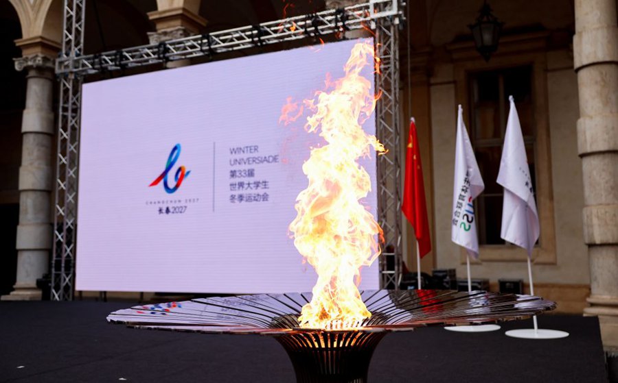 Torino: accesa la fiamma delle Universiadi invernali di Changchun 2027
