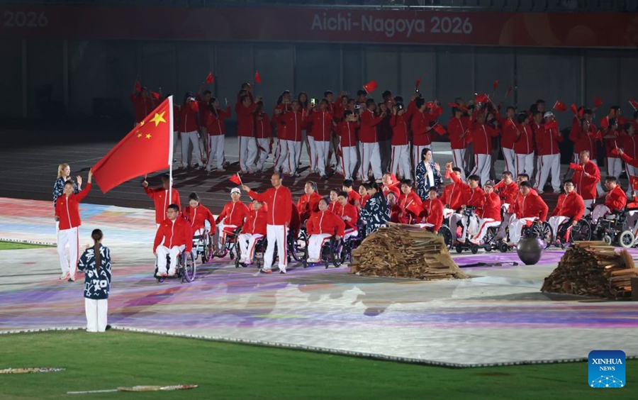 Cerimonia di apertura della V edizione dei Giochi Paralimpici Asiatici a Nagoya: la sfilata della delegazione cinese