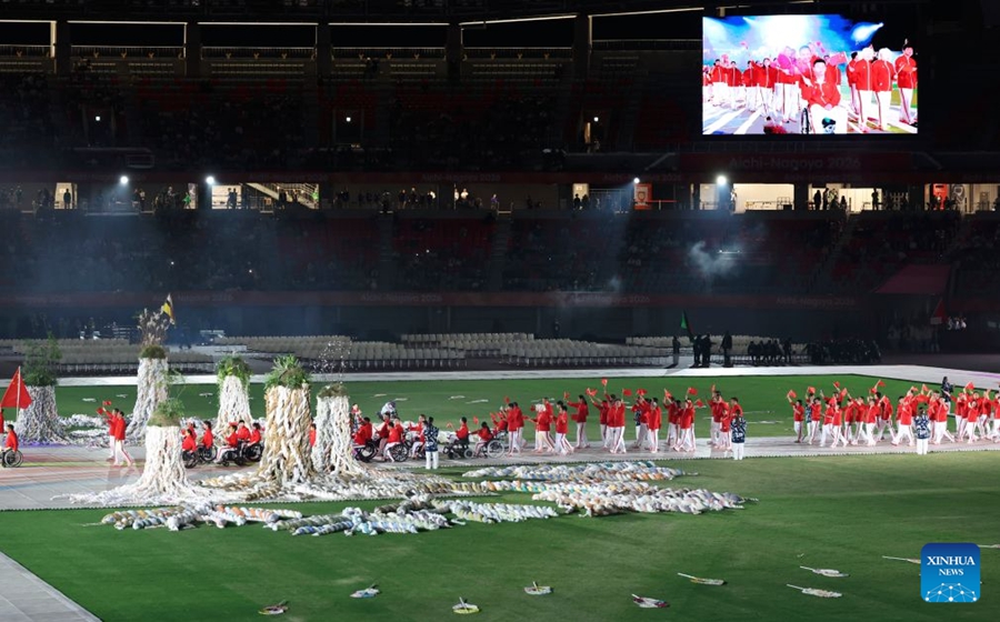 Cerimonia di apertura della V edizione dei Giochi Paralimpici Asiatici a Nagoya: la sfilata della delegazione cinese