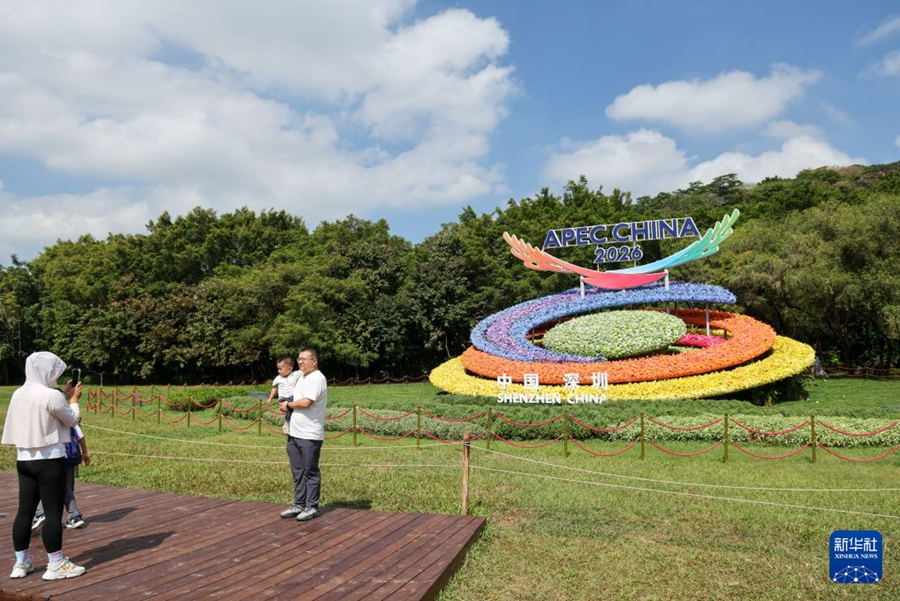 Shenzhen, aiuola a tema APEC al Parco Lianhuashan
